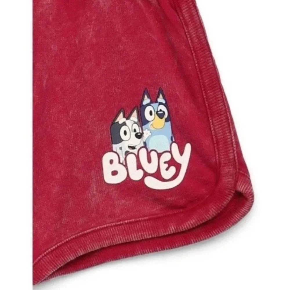 Bluey Baby Girls Size 12M Red T-shirt & Shorts Set Summer Bundle Brand New NWT